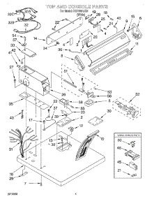 03 - Top And Console parts for Whirlpool Dryer CGP2961JQ0 from AppliancePartsPros.com
