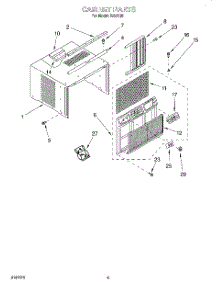 04 - Cabinet parts for Whirlpool Air Conditioner RA51G0 from AppliancePartsPros.com