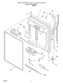 04 - Refrigerator Door parts for Whirlpool Refrigerator 3XKVN490000 from AppliancePartsPros.com
