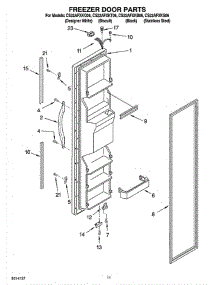 07 - Freezer Door Parts parts for Whirlpool Refrigerator CS22AFXKB06 from AppliancePartsPros.com