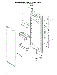 06 - Refrigerator Door Parts parts for Whirlpool Refrigerator IRQ226300 from AppliancePartsPros.com