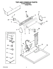 02 - Top And Console Parts parts for Whirlpool Dryer IED4400VQ1 from AppliancePartsPros.com