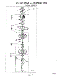 08 - Basket Drive And Brake parts for Whirlpool Washer LA5580XPW0 from AppliancePartsPros.com