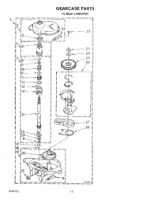 10 - Gearcase parts for Whirlpool Washer LA4800XSW0 from AppliancePartsPros.com