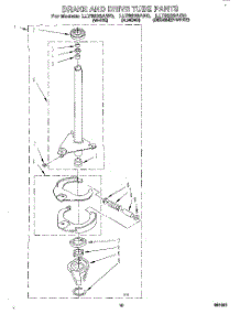 08 - Brake And Drive Tube parts for Whirlpool Washer LLT8233AN0 from AppliancePartsPros.com