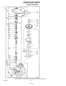 10 - Gearcase parts for Whirlpool Washer LA7001XSW0 from AppliancePartsPros.com