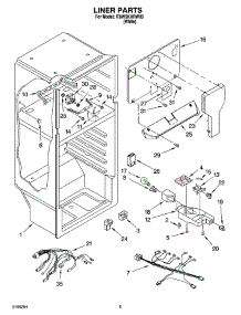 03 - Liner Parts parts for Whirlpool Refrigerator IT8WSKXRW00 from AppliancePartsPros.com