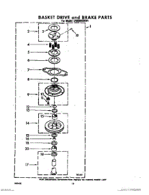 07 - Basket Drive And Brake parts for Whirlpool Washer LA5580XKW1 from AppliancePartsPros.com