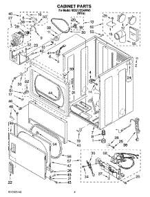 02 - Cabinet Parts parts for Whirlpool Dryer MDG17CSAWW0 from AppliancePartsPros.com