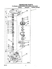 10 - Gearcase parts for Whirlpool Washer LLV6144AG0 from AppliancePartsPros.com