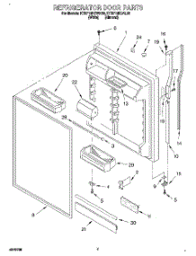 04 - Refrigerator Door parts for Kitchenaid Refrigerator KTRP18KDAL00 from AppliancePartsPros.com
