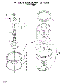 03 - Agitator, Basket And Tub Parts parts for Whirlpool Washer IM46000 from AppliancePartsPros.com