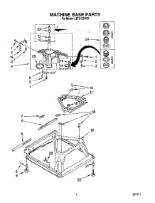 08 - Machine Base parts for Whirlpool Washer LBT6133AG0 from AppliancePartsPros.com