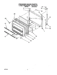 07 - Freezer Door parts for Kitchenaid Refrigerator KTRD18KAAL20 from AppliancePartsPros.com