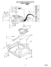 06 - Machine Base parts for Whirlpool Washer LBR6233AW1 from AppliancePartsPros.com