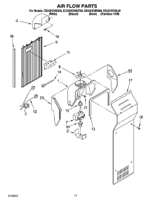 10 - Air Flow Parts parts for Whirlpool Refrigerator ED5GHEXMNT00 from AppliancePartsPros.com