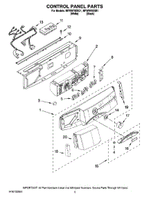 03 - Control Panel Parts parts for Maytag Washer MFW9700SB1 from AppliancePartsPros.com