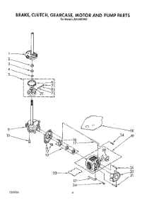 06 - Brake, Clutch, Gearcase, Motor And Pump parts for Whirlpool Washer LA9100XTG0 from AppliancePartsPros.com
