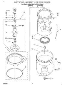 05 - Agitator, Basket And Tub parts for Kitchenaid Washer KAWL510BAL0 from AppliancePartsPros.com