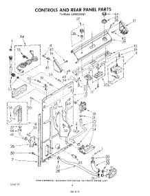 03 - Controls And Rear Panel parts for Whirlpool Washer LA6055XSW1 from AppliancePartsPros.com