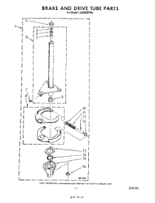 09 - Brake And Drive Tube parts for Whirlpool Washer LA6000XPW5 from AppliancePartsPros.com