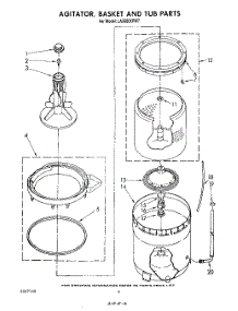 04 - Agitator, Basket And Tub parts for Whirlpool Washer LA5600XPW7 from AppliancePartsPros.com