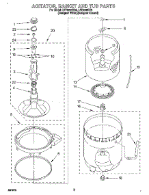 04 - Agitator, Basket And Tub parts for Whirlpool Washer LST9355DQ0 from AppliancePartsPros.com
