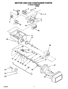 05 - Motor And Ice Container Parts parts for Whirlpool Refrigerator IRQ226300 from AppliancePartsPros.com