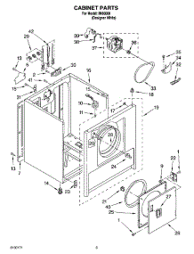 02 - Cabinet Parts parts for Whirlpool Dryer IM80000 from AppliancePartsPros.com