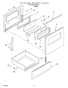 03 - Door And Drawer parts for Whirlpool Range RDE32302 from AppliancePartsPros.com