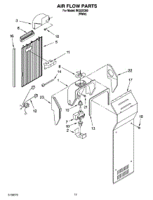 10 - Air Flow Parts parts for Whirlpool Refrigerator INQ225300 from AppliancePartsPros.com