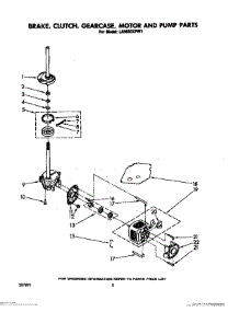 06 - Brake, Clutch, Gearcase, Motor And Pump parts for Whirlpool Washer LA5550XPW1 from AppliancePartsPros.com