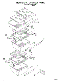 03 - Refrigerator Shelf parts for Whirlpool Refrigerator SS25AEXHW03 from AppliancePartsPros.com
