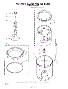 04 - Agitator, Basket And Tub parts for Whirlpool Washer LA5000XPW5 from AppliancePartsPros.com
