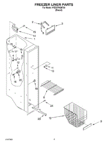 04 - Freezer Liner parts for Whirlpool Refrigerator 4YED2FHQKT00 from AppliancePartsPros.com