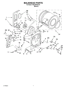 04 - Bulkhead parts for Whirlpool Dryer 7MLGR3624JT2 from AppliancePartsPros.com