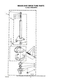 11 - Brake And Drive Tube parts for Kitchenaid Washer KAWE860WAL1 from AppliancePartsPros.com
