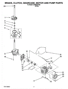 04 - Brake, Clutch, Gearcase, Motor And Pump Parts parts for Whirlpool Washer CAWS522TQ0 from AppliancePartsPros.com