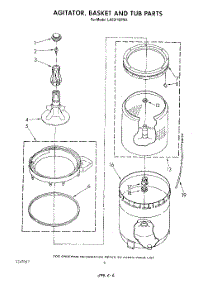 04 - Agitator, Basket And Tub parts for Whirlpool Washer LA5311XPW4 from AppliancePartsPros.com