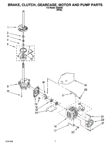 04 - Brake, Clutch, Gearcase, Motor And Pump Parts parts for Whirlpool Washer IS42000 from AppliancePartsPros.com