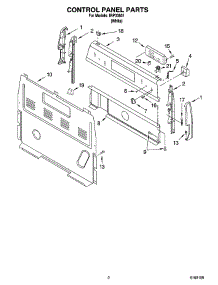 02 - Control Panel Parts parts for Whirlpool Range IRP33801 from AppliancePartsPros.com