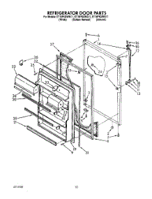 07 - Refrigerator Door, Lit / Optional parts for Whirlpool Refrigerator ET18PKXWG11 from AppliancePartsPros.com