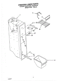 04 - Freezer Liner parts for Whirlpool Refrigerator CS22AFXKQ04 from AppliancePartsPros.com