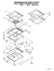 03 - Refrigerator Shelf Parts parts for Whirlpool Refrigerator ED2PBEXTL00 from AppliancePartsPros.com