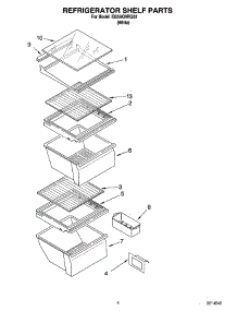 03 - Refrigerator Shelf Parts parts for Whirlpool Refrigerator IS25AGXRQ02 from AppliancePartsPros.com