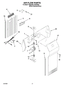 10 - Air Flow Parts parts for Whirlpool Refrigerator ITQ225800 from AppliancePartsPros.com