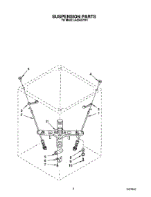 07 - Suspension parts for Whirlpool Washer LA5243XYN1 from AppliancePartsPros.com