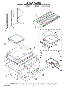 03 - Shelf Parts parts for Maytag Refrigerator MTB2254MRW00 from AppliancePartsPros.com