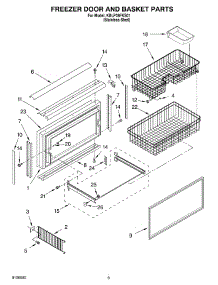06 - Freezer Door And Basket parts for Whirlpool Refrigerator KLBP36FKS01 from AppliancePartsPros.com
