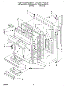 06 - Refrigerator Door parts for Kitchenaid Refrigerator KTRI18KAAL00 from AppliancePartsPros.com